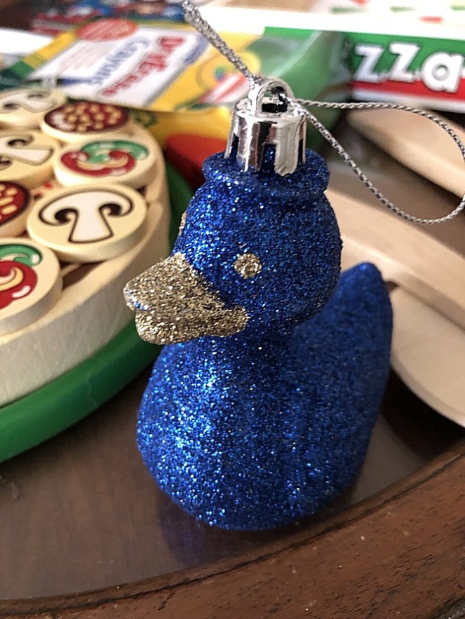 glitter duck ornament